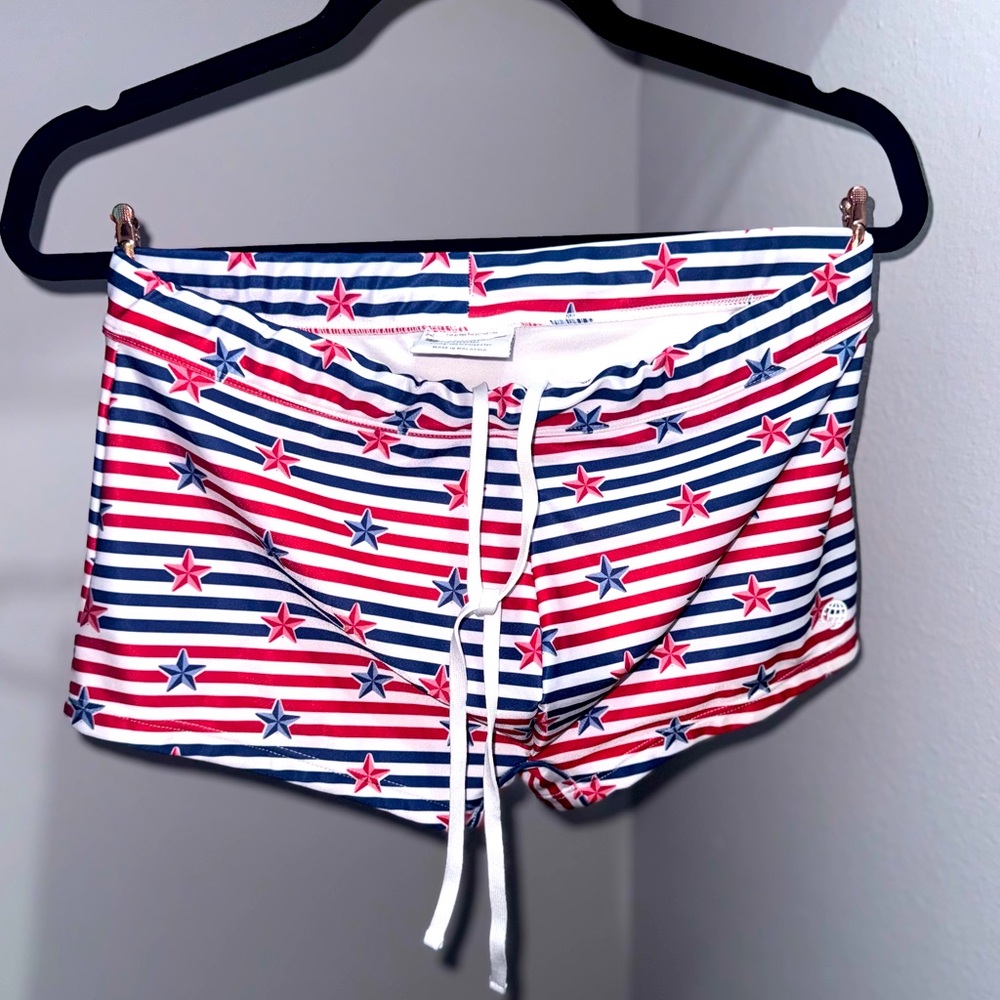 Patriotic Striped Swim Briefs